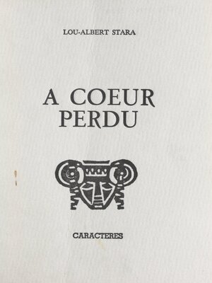 cover image of À cœur perdu